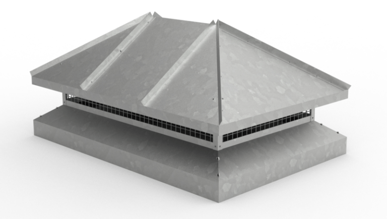 Pitched Roof Standing Seam Chimney Cap