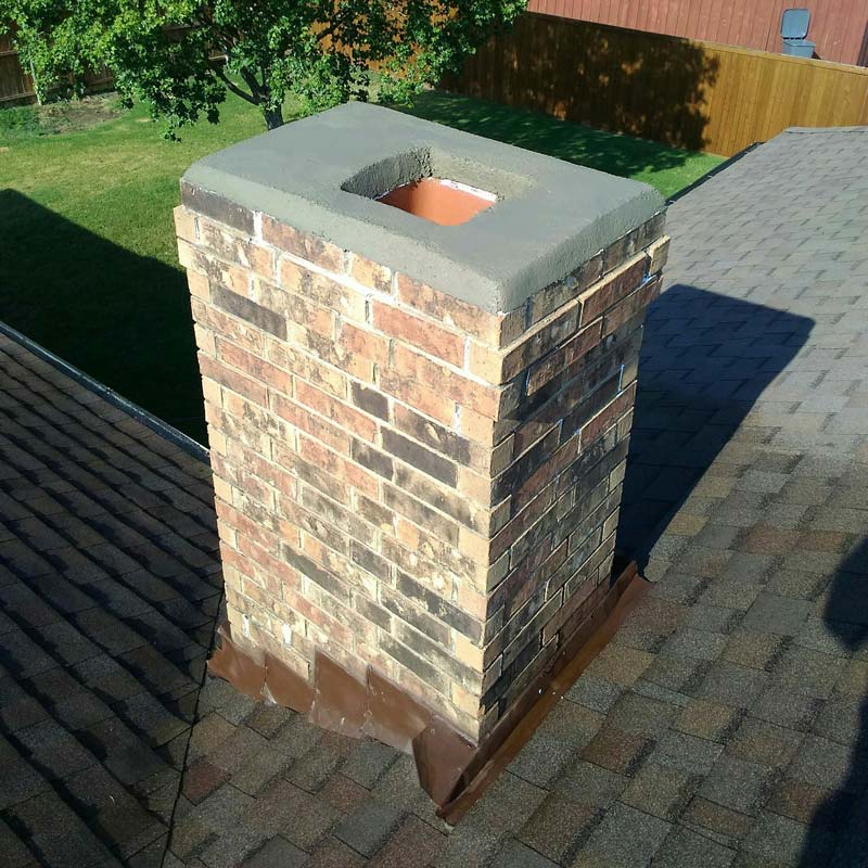 Concrete crown of the chimney