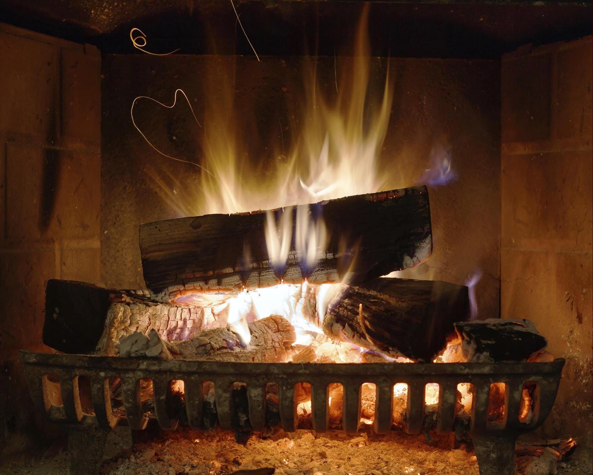 firewood in the chimney